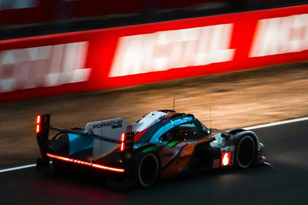 Night racing at the 24 Hours of Le Mans, one of the circuits we deliver to