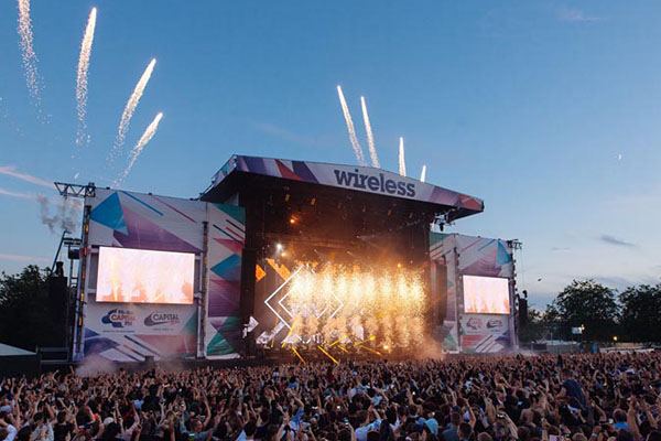 Wireless Festival crowd in London, with somewhere quiet a short walk away